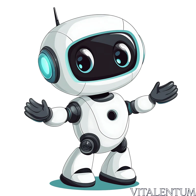 AI ART Cartoon Robot Character Illustration