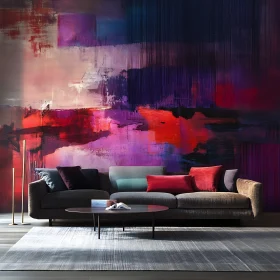 Abstract Art in Contemporary Living Space