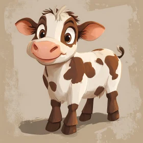 Adorable Cartoon Cow Illustration