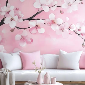 Pink Floral Interior Design