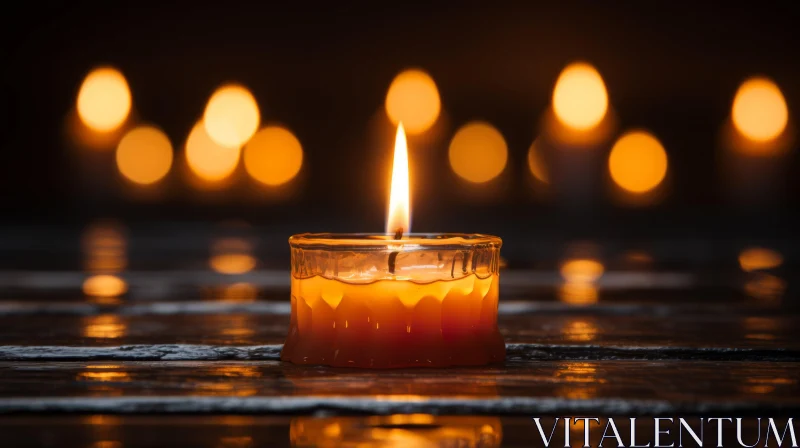 Abstract Candlelight Bokeh - Peaceful and Atmospheric AI Image