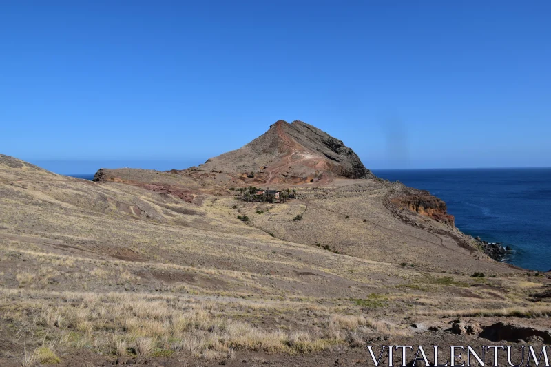 Madeira's Coastal Mountain View Free Stock Photo