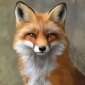 Fox Portrait with Golden Eyes