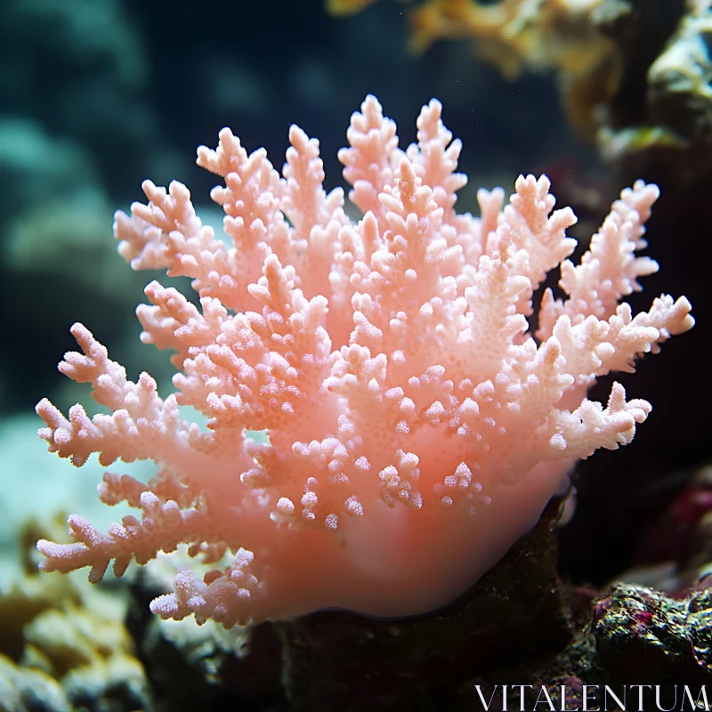 Stunning Pink Coral in the Ocean AI Image