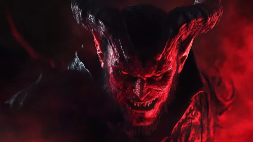 Crimson Demon: A Portrait of Darkness