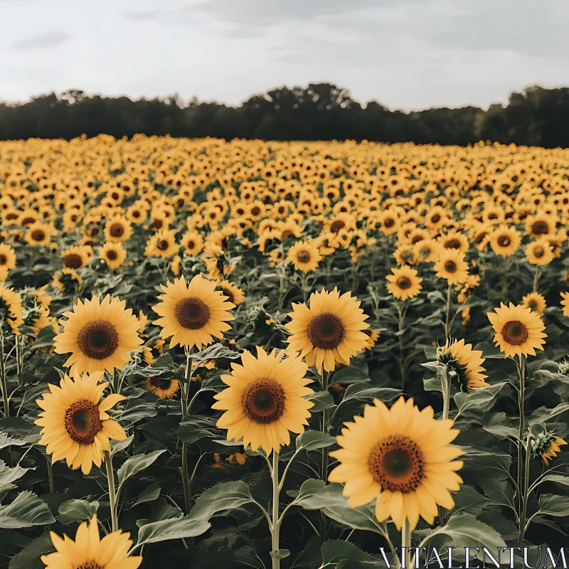 Endless Sunflowers AI Image