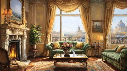 Classic Interior with City View