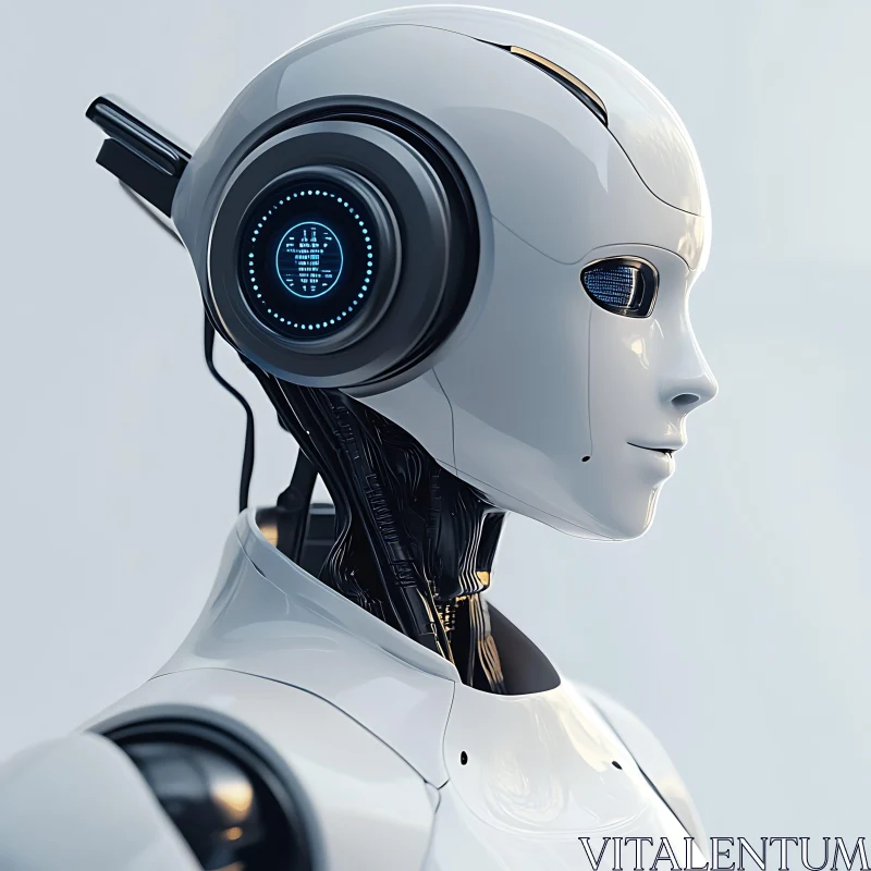 Futuristic Humanoid Robot with Advanced Features AI Image