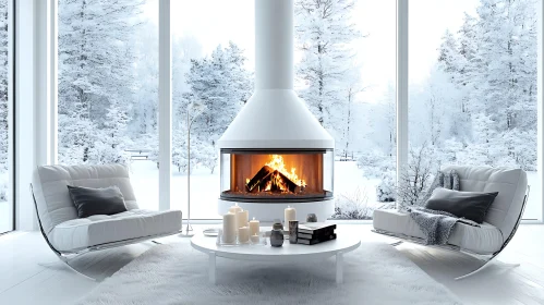 Cozy Winter Interior Scene