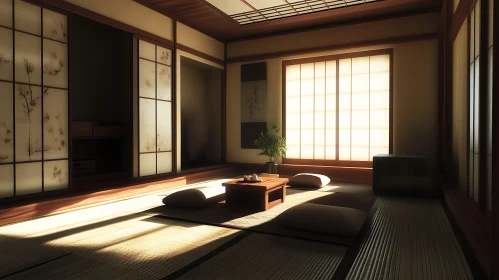 Serene Interior: A Japanese-Style Room