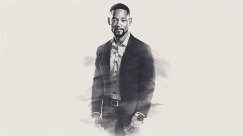 Elegant Monochrome Art of Will Smith