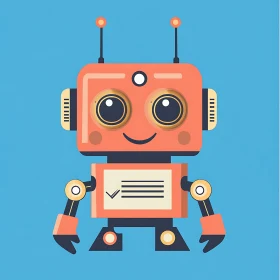 Smiling Robot Character Design