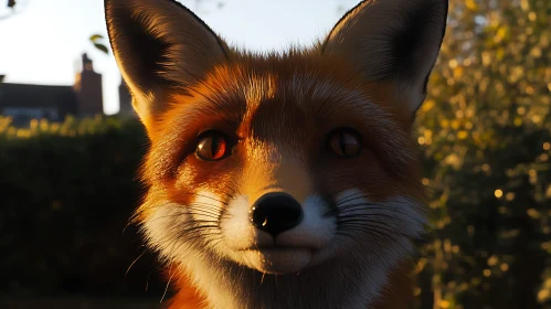Captivating Fox Face in Natural Sunlight
