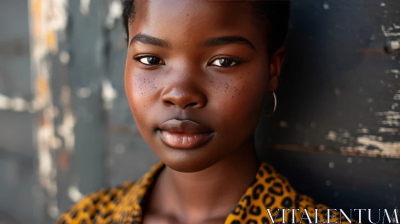 Captivating Portrait of a Young African Woman | Close-up Photography AI Image