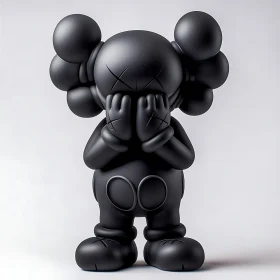 Black Sculpture Covering Eyes