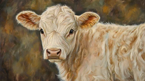 Fluffy Calf with Soulful Eyes