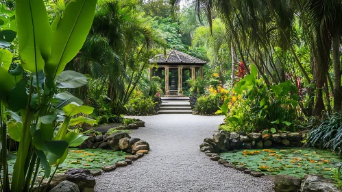 Lush Botanical Garden Scene