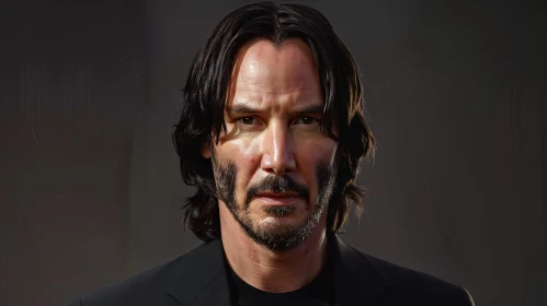 Intense Keanu Reeves Image