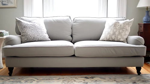 Comfortable Couch with Decorative Cushions