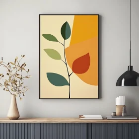 Modern Geometric Leaf Art