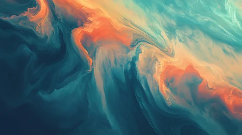 Fluid Abstract Art in Vibrant Tones