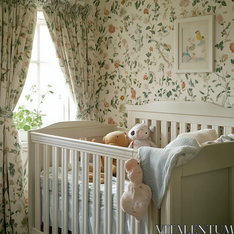 Serene Baby Room Interior Design AI Image