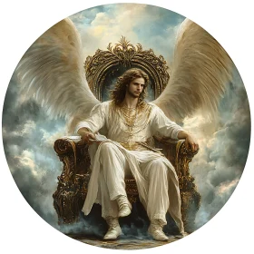 Angel on Throne with Wings