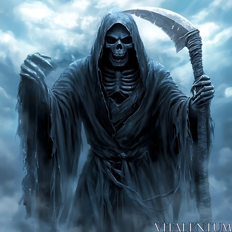 AI ART Dark Reaper with Scythe