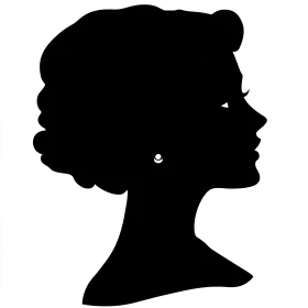 Classic Silhouette of a Woman's Profile