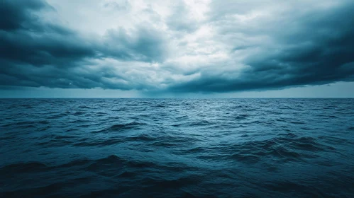 Vast Ocean with Dark Clouds