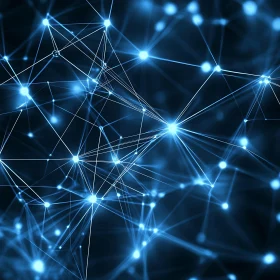 Abstract Blue Network of Light