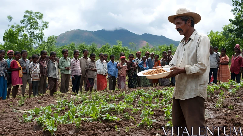 Community Farming: A Shared Harvest AI Image