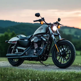 Harley Davidson at Dusk