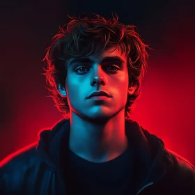 Striking Neon Portrait