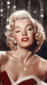 Vintage Glamour Portrait of Marilyn Monroe