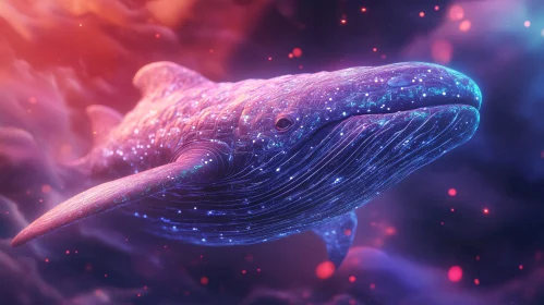 Stellar Whale Amidst Nebula
