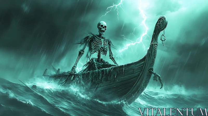 Grim Voyager on a Weathered Vessel