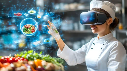 Chef Using VR for Culinary Creation
