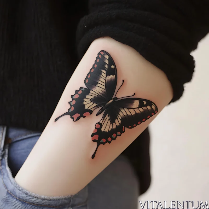 Butterfly Arm Tattoo AI Image