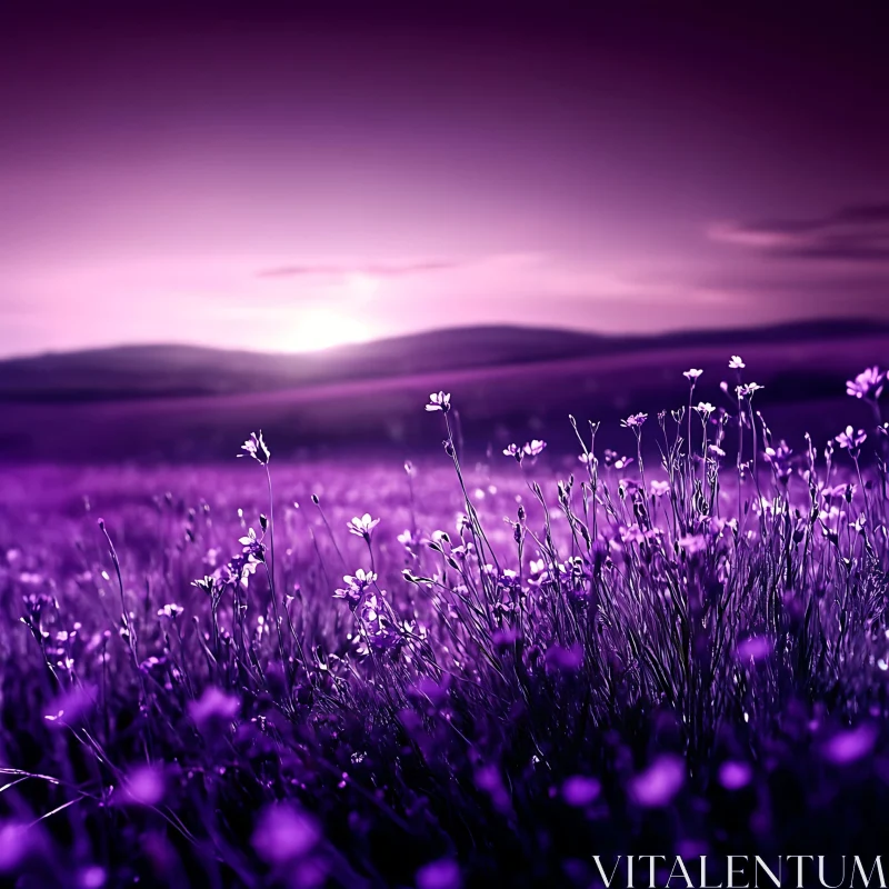 Lavender Meadow at Twilight