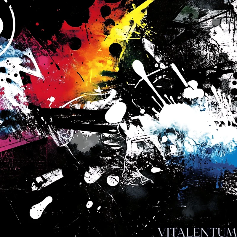Colorful Abstract Splatter Design