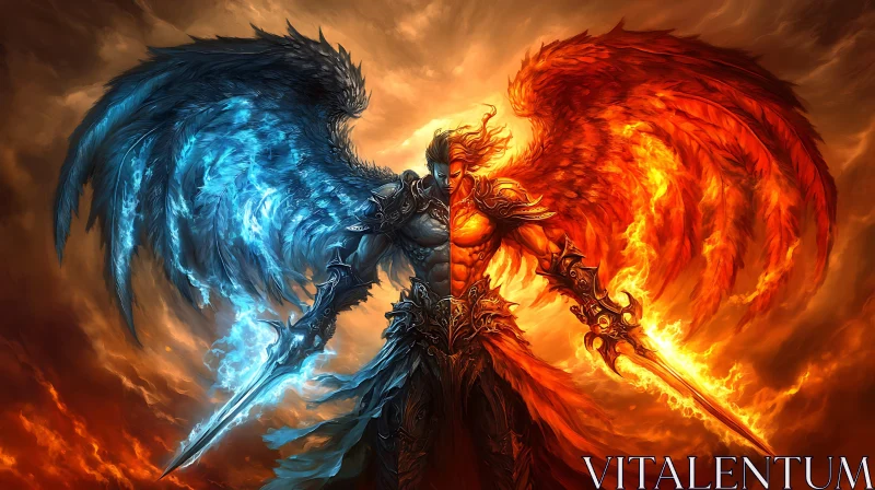 Celestial Duality: A Warrior's Tale