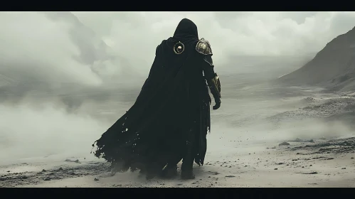 Gloomy Warrior in Wasteland
