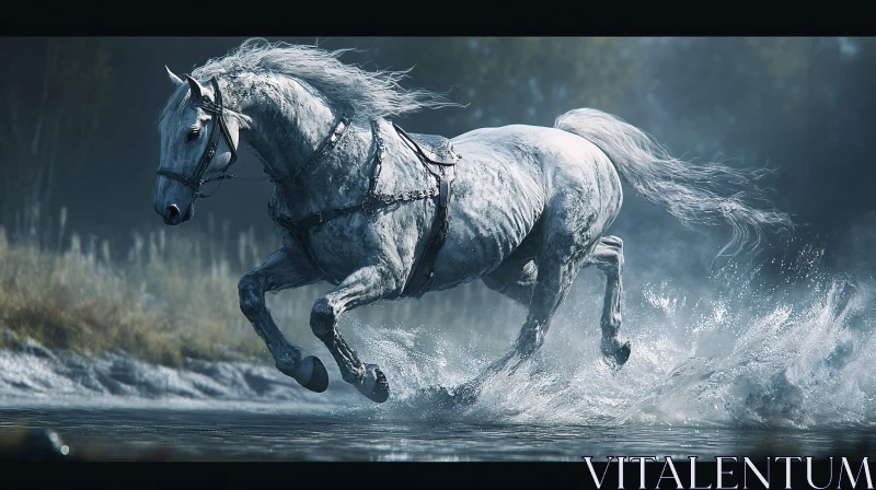 Ethereal Horse in Motion