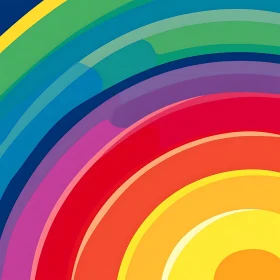 Spectrum of Joy: Rainbow Curve Art