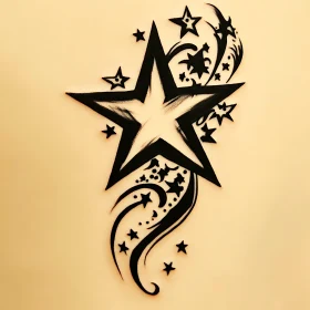 Cosmic Star Tattoo Design