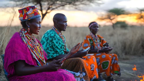 People in Traditional Clothes