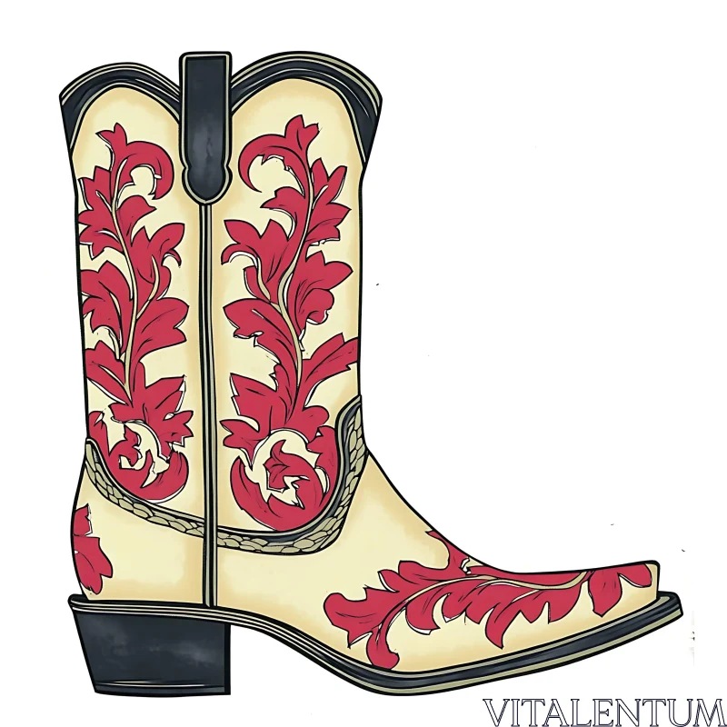 Ornate Cowboy Boot Design