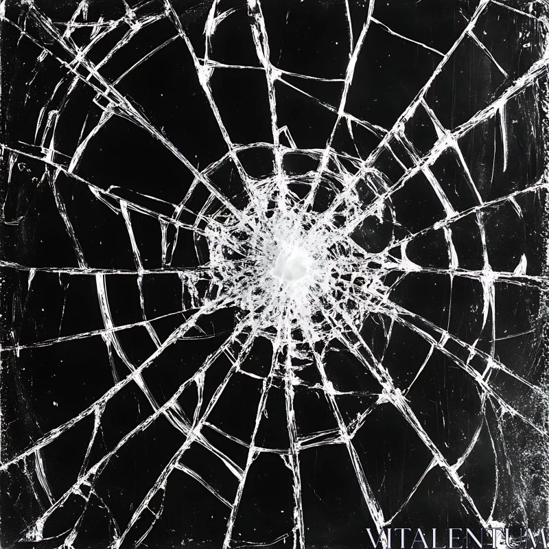 AI ART Fractured Pane: A Study in Glass and Light