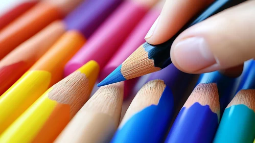 Palette of Colored Pencils